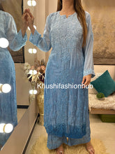 Load image into Gallery viewer, Shaded Blue Pallazo Set
