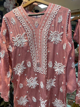 Load image into Gallery viewer, Chikankari Silk Crepe Pallazo Set
