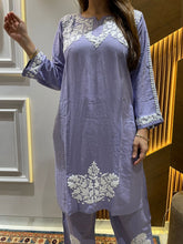 Load image into Gallery viewer, Chikankari Ryon Co-ord Set
