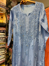Load image into Gallery viewer, Chikankari Crepe Silk Mukaish Kurta

