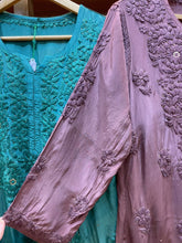 Load image into Gallery viewer, Chikankari Crepe Silk Mukaish Kurta
