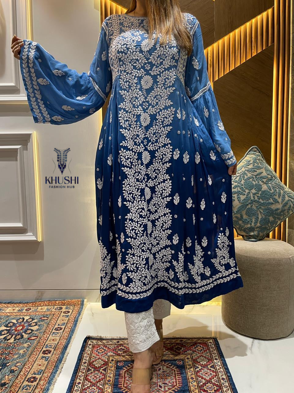 Viscose Chikankari Frock