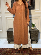 Load image into Gallery viewer, Chikankari Viscose Badla Kurti
