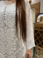 Load image into Gallery viewer, Chikankari Viscose Georgette Kurti
