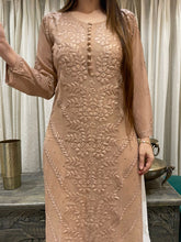 Load image into Gallery viewer, Chikankari Viscose Georgette Kurti
