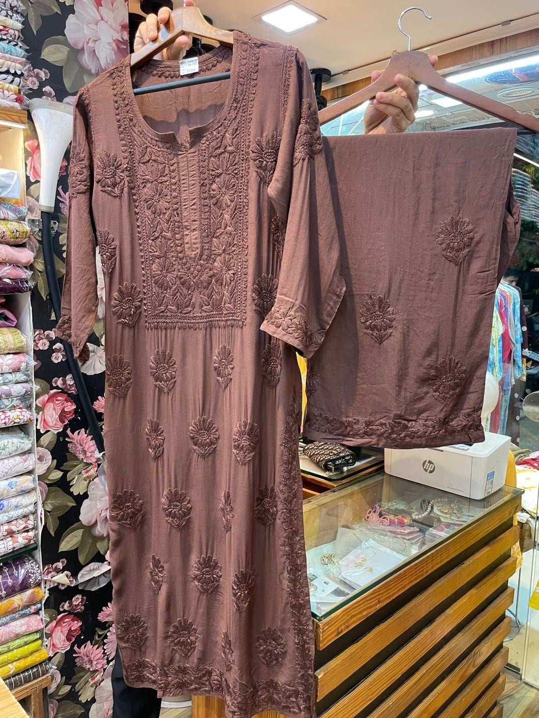 Chikankari Modal Pallazo Set
