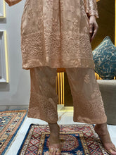 Load image into Gallery viewer, Modal Satin chikankari hand embroidery
