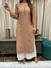 Load image into Gallery viewer, Chikankari Viscose Georgette Kurti
