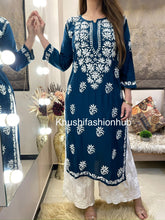 Load image into Gallery viewer, Navy Blue Kurti
