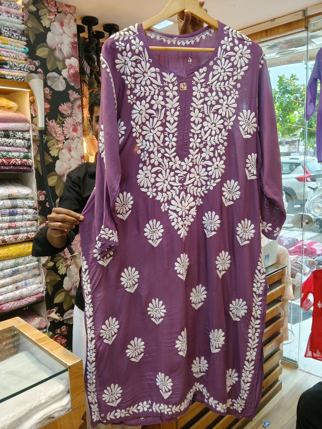 Chikankari Modal Kurti