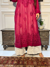 Load image into Gallery viewer, Chikankari Viscose Georgette Kurti
