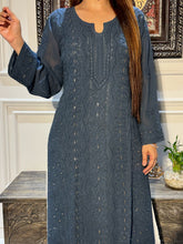 Load image into Gallery viewer, Chikankari Viscose Badla Kurti
