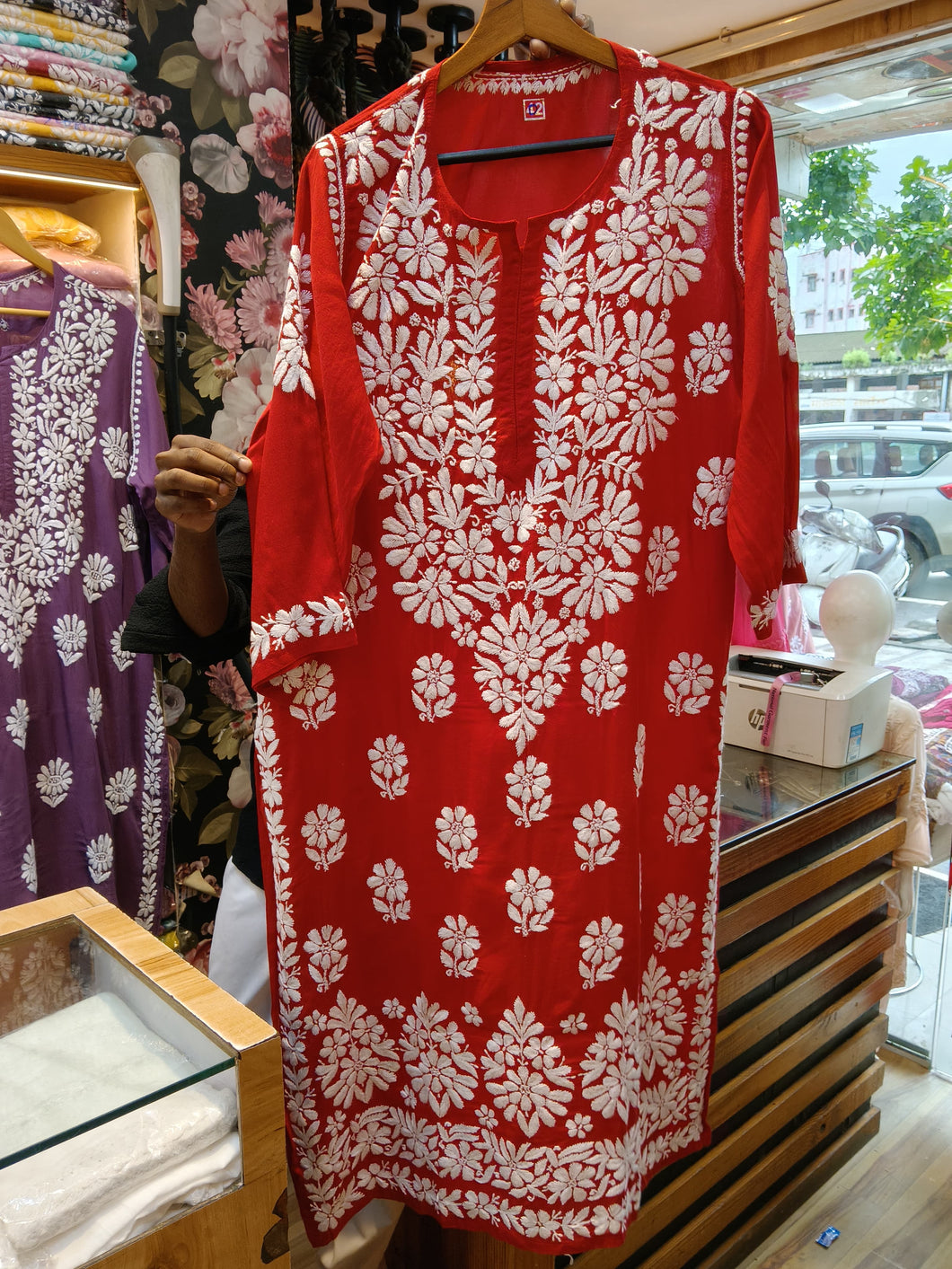 Chikankari Modal Kurti