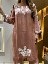 Load image into Gallery viewer, Chikankari Ryon Co-ord Set
