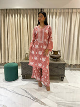 Load image into Gallery viewer, Chikankari Silk Crepe Pallazo Set
