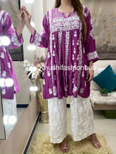 Load image into Gallery viewer, Purple Short Kurti
