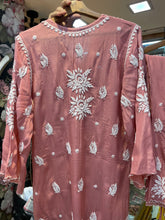 Load image into Gallery viewer, Chikankari Silk Crepe Pallazo Set
