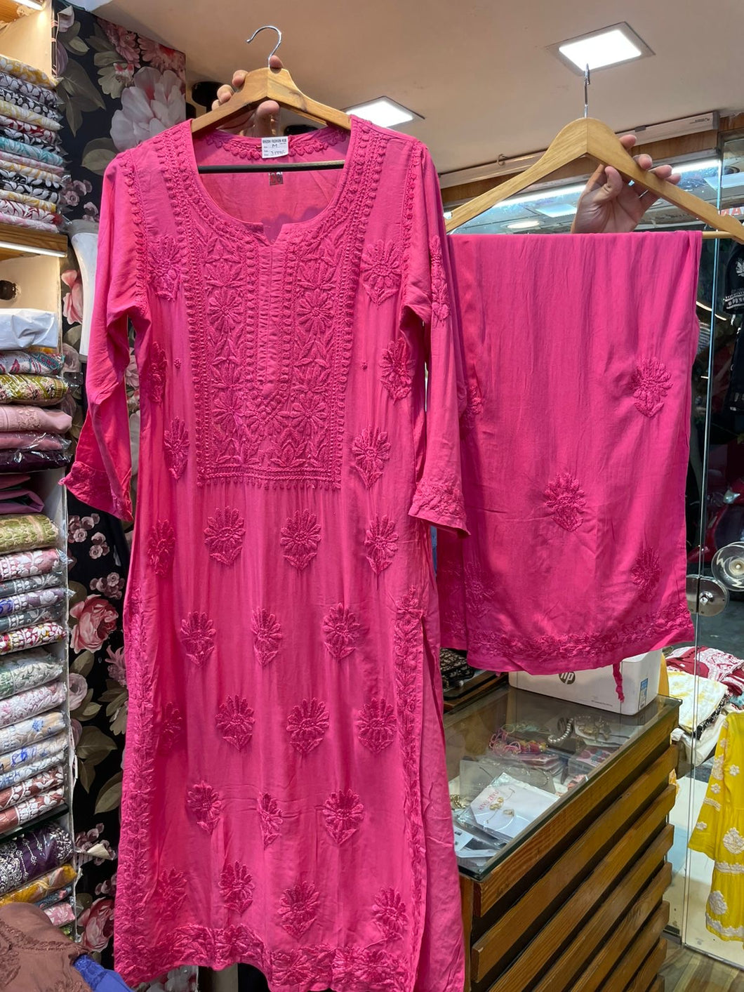 Chikankari Modal Pallazo Set