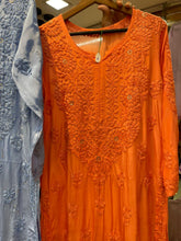 Load image into Gallery viewer, Chikankari Crepe Silk Mukaish Kurta
