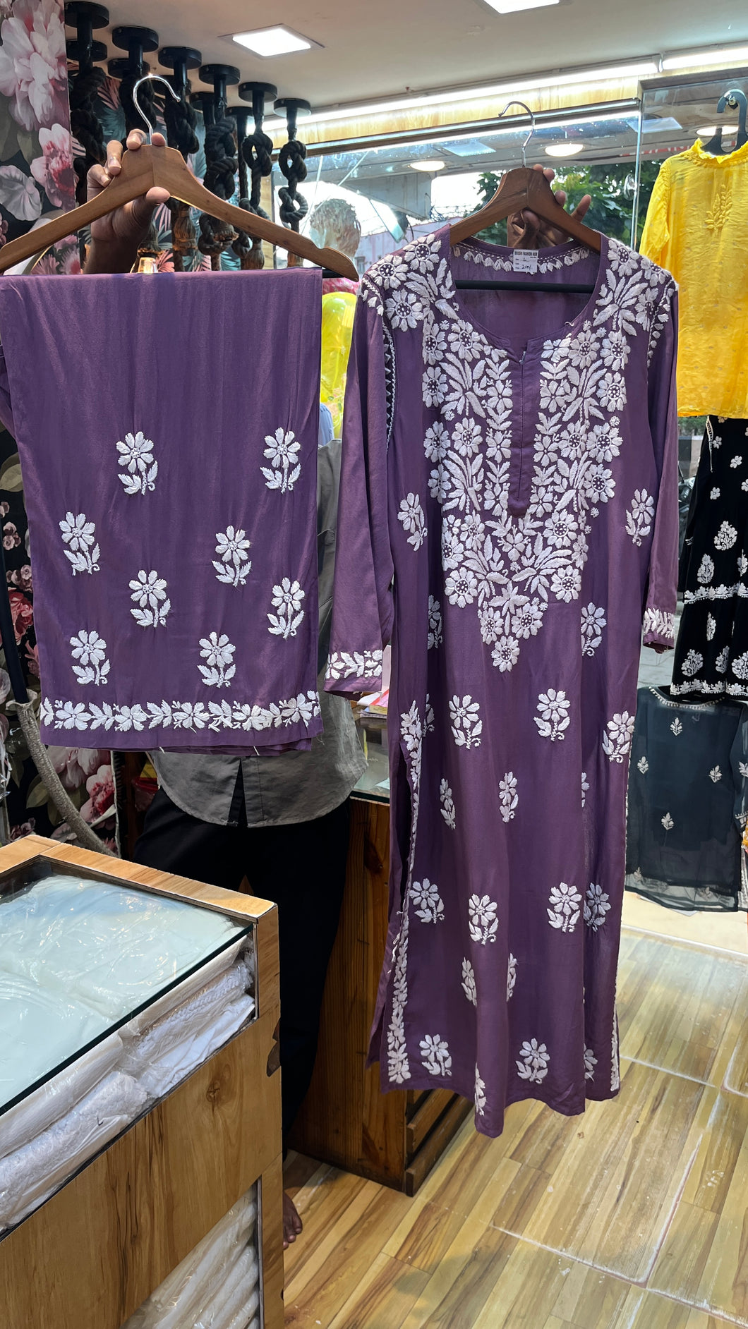 Chikankari Modal Pallazo Set