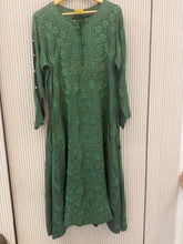 Load image into Gallery viewer, Chikankari Crepe Silk A a Line Kurta
