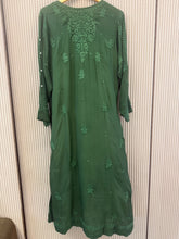 Load image into Gallery viewer, Chikankari Crepe Silk A a Line Kurta
