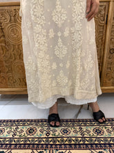 Load image into Gallery viewer, Chikankari Crepe Silk A line Kurta
