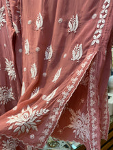 Load image into Gallery viewer, Chikankari Silk Crepe Pallazo Set
