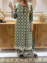 Load image into Gallery viewer, Chikankari Modal Satin Pallazo Set
