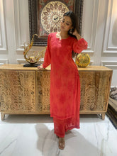 Load image into Gallery viewer, Chikankari Muslin Palazzo Set
