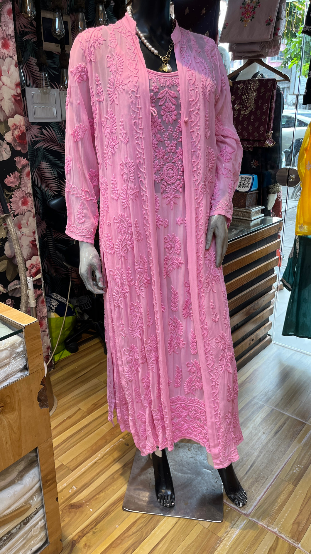 Viscose georgette Shrug Set