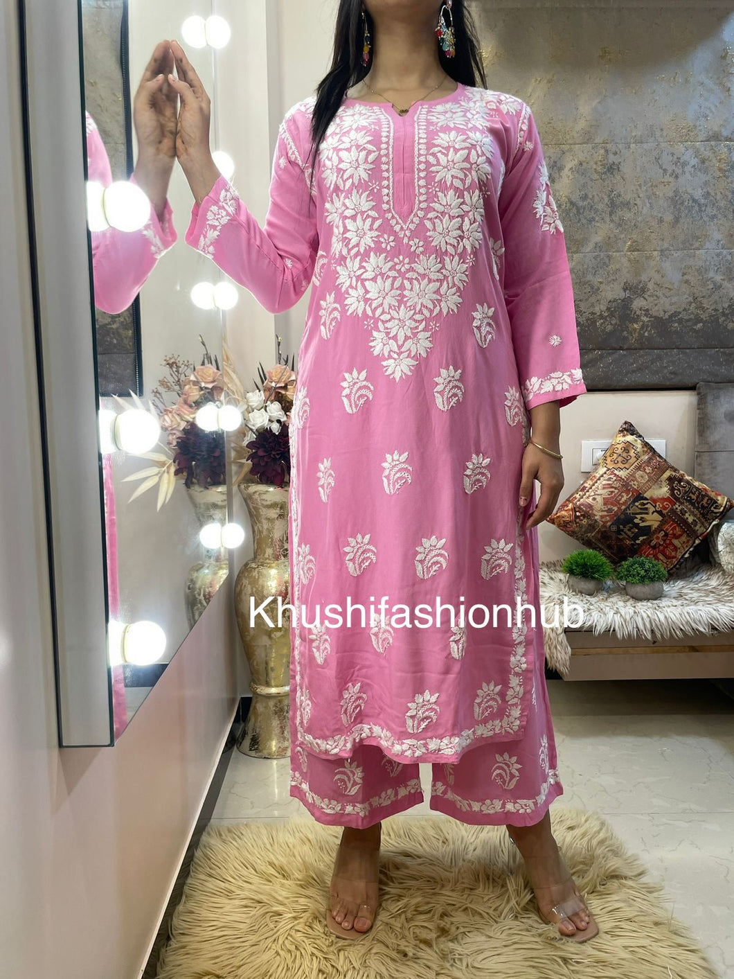 Pink Pallazo Set