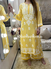 Load image into Gallery viewer, Yellow Pallazo Set
