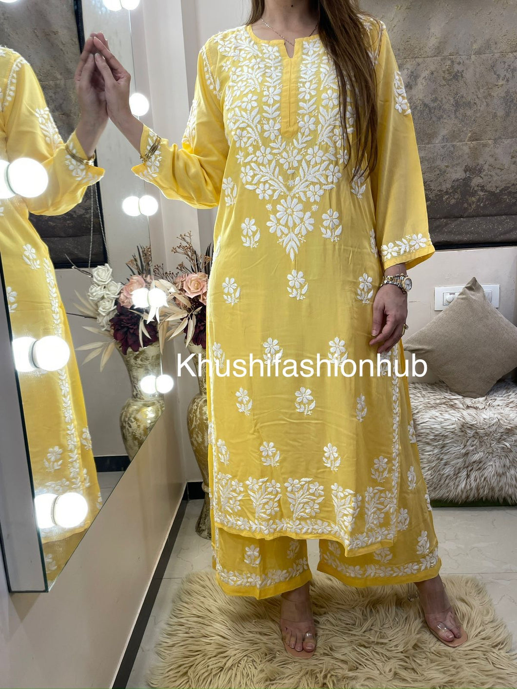 Yellow Pallazo Set
