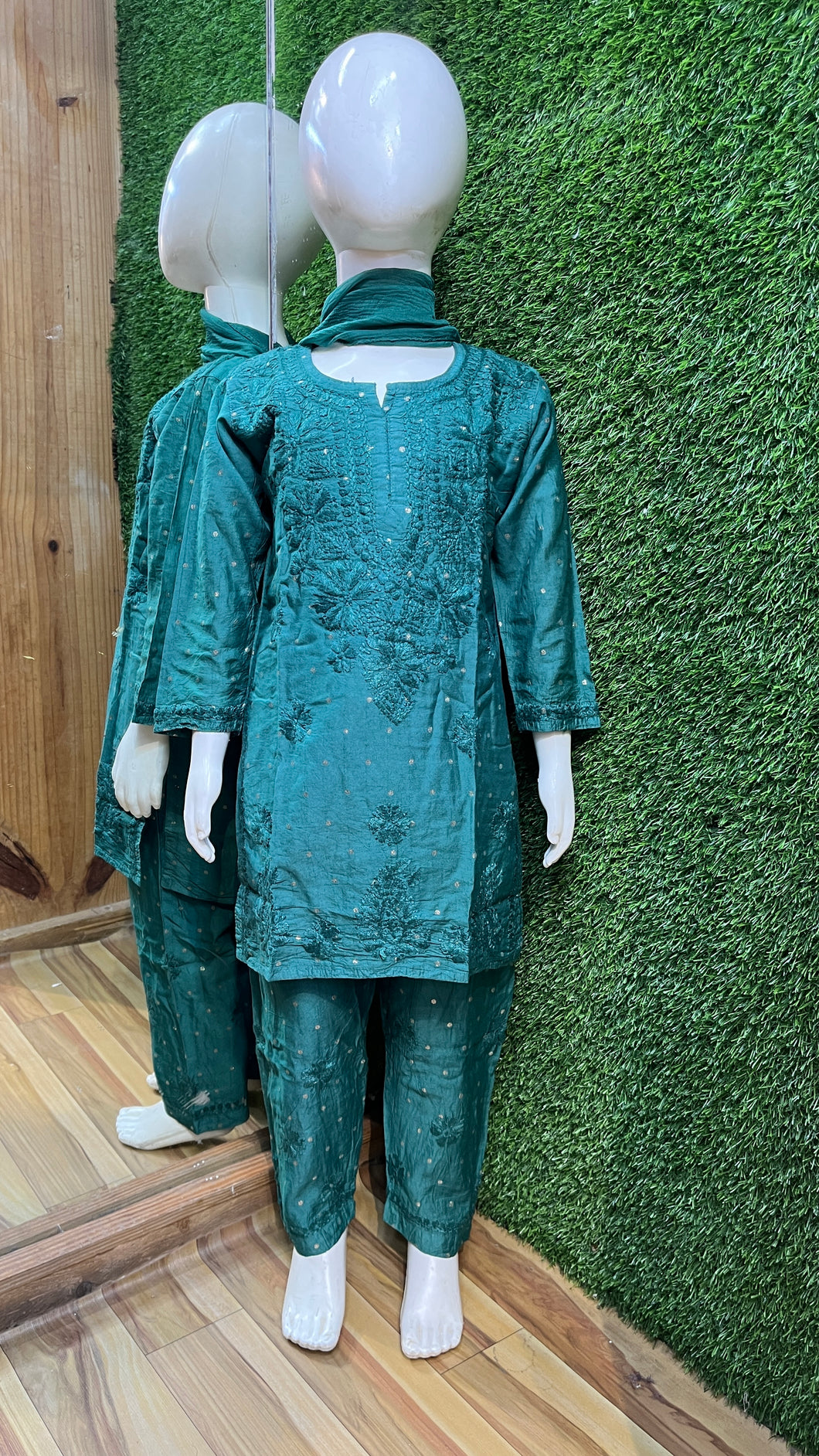 Chikankari Chanderi Kid Set