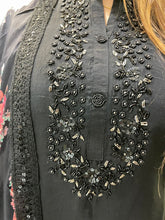 Load image into Gallery viewer, Black Heavy Embroidery Suit
