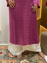 Load image into Gallery viewer, Chikankari Viscose Mukaish Work Kurti
