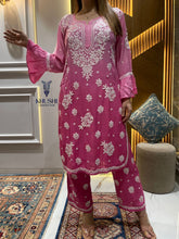 Load image into Gallery viewer, Viscose Muslin Chikankari Pant Set
