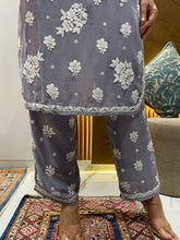 Load image into Gallery viewer, Viscose Muslin Chikankari Pant Set
