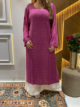 Load image into Gallery viewer, Chikankari Viscose Mukaish Work Kurti

