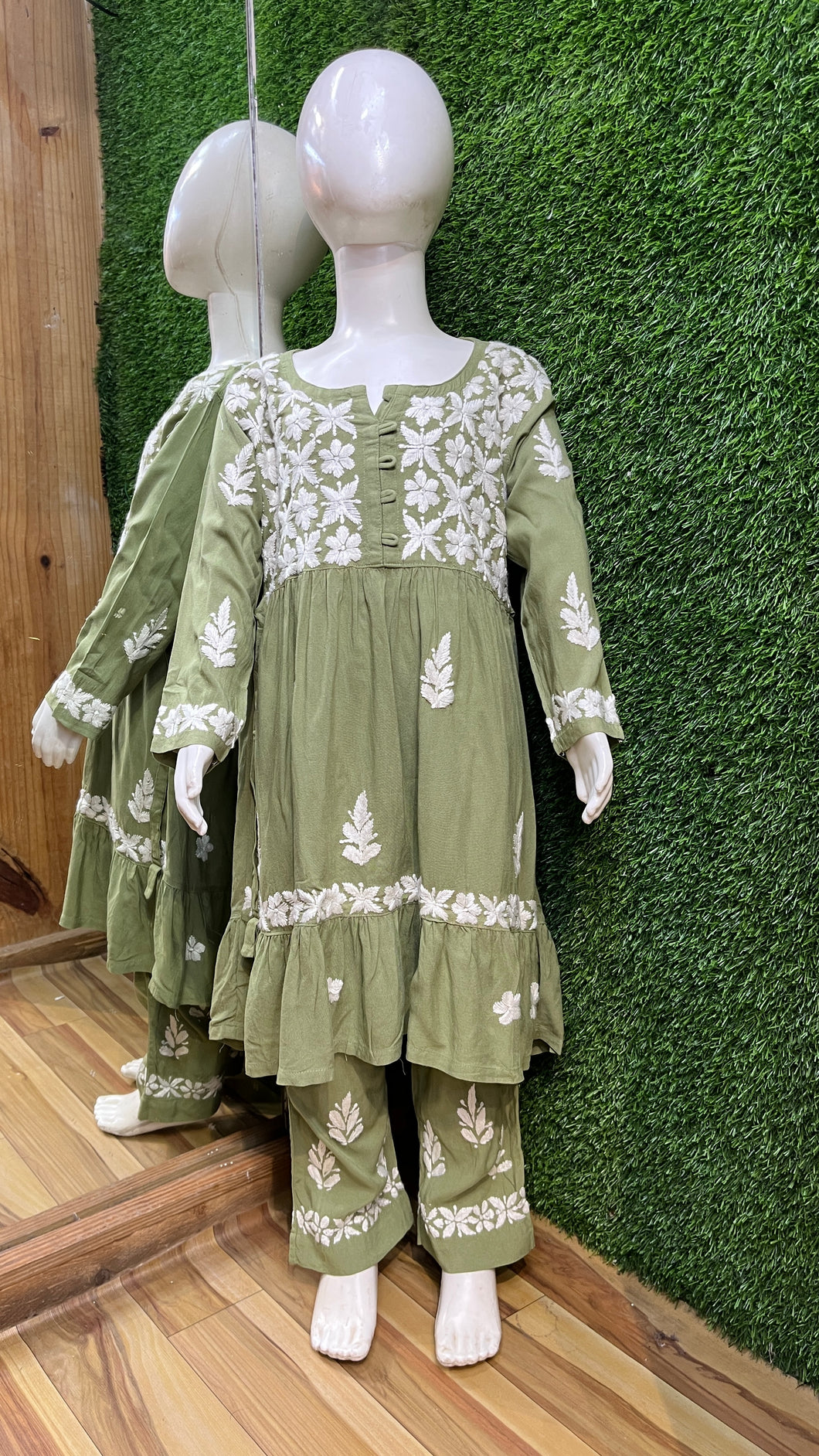 Chikankari Kid Set