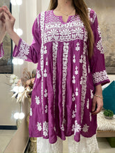 Load image into Gallery viewer, Purple Short Kurti
