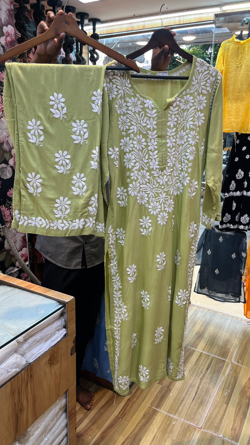 Chikankari Modal Pallazo Set
