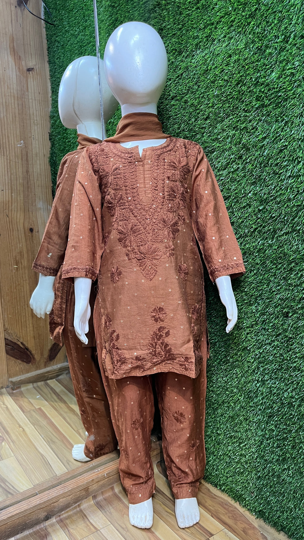 Chikankari Chanderi Kid Set
