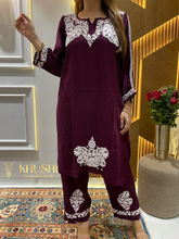 Load image into Gallery viewer, Chikankari Ryon Co-ord Set
