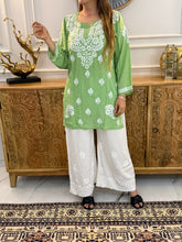 Load image into Gallery viewer, Chikankari Ryon Short Kurti
