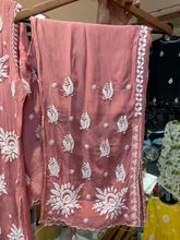 Load image into Gallery viewer, Chikankari Silk Crepe Pallazo Set
