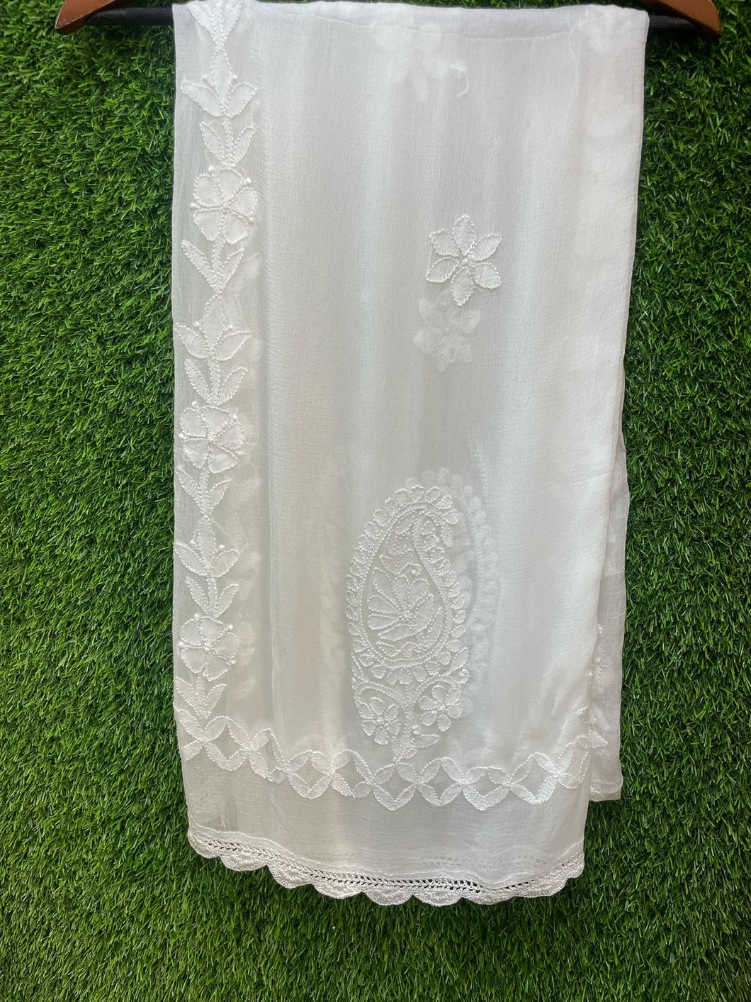 Chikankari Chiffon Dupatta