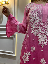 Load image into Gallery viewer, Viscose Muslin Chikankari Pant Set
