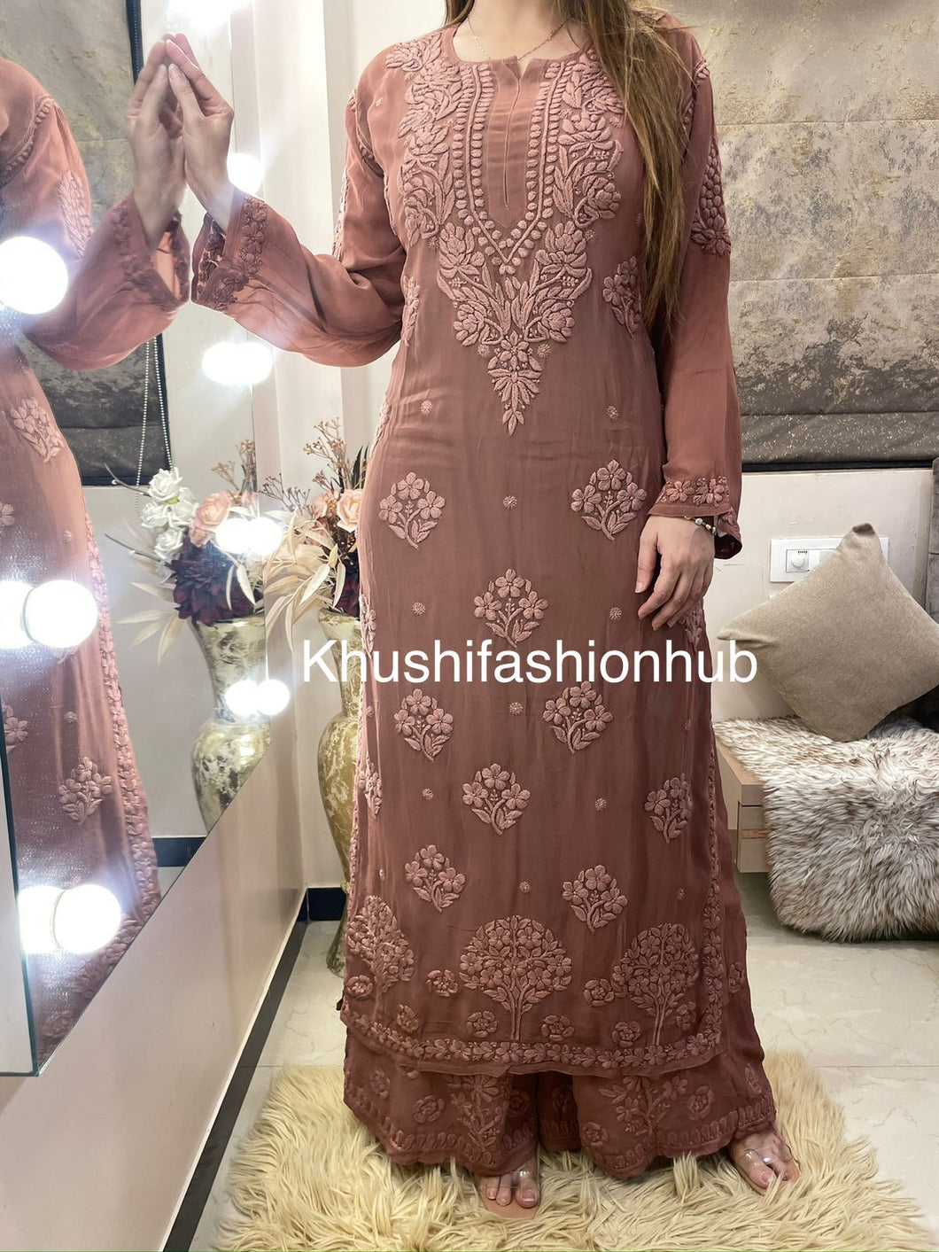 Brown Pallazo Set